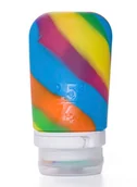 Butelki dla niemowląt - Podróżna silikonowa butelka na płyny Humangear GoToob+ M - rainbow - miniaturka - grafika 1