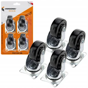 Kółka Koło Koła Obrotowe do Wózka Walizki Meblowe Samo Skrętne 1,5" 4 szt. - Meble modułowe i akcesoria - miniaturka - grafika 1