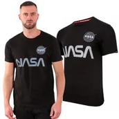 Odzież taktyczna i umundurowanie - Koszulka Alpha Industries Nasa Reflective T 178501 03 - Czarna - miniaturka - grafika 1