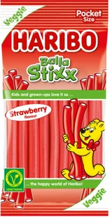 HARIBO ŻELKI 170G BALLA STIXX STRAWBERRY - Żelki - miniaturka - grafika 1