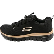 Buty trekkingowe damskie - Skechers Get Connected, Czarny - miniaturka - grafika 1