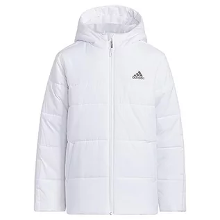 Kurtki i płaszcze dla dziewczynek - adidas Dziewczęca zimowa kurtka średniej wagi, biała - grafika 1