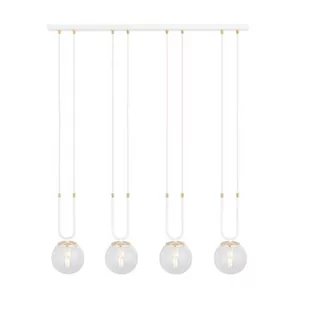 Emibig GLAM 4 WHITE/TRANSPARENT 1116/4 lampa wisząca szklane klosze GLAMOUR 1116/4 - Lampy sufitowe - miniaturka - grafika 1