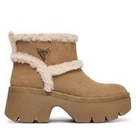 Botki damskie - Botki Guess FLFBRD ESU10 Beżowy - miniaturka - grafika 1