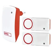 Dzwonki i gongi - SET Bezprzewodowy dzwonek do gniazdka + 2x guzik 230V IP44 - miniaturka - grafika 1