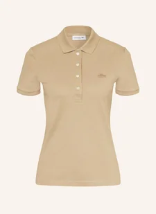 Lacoste Koszulka Polo Z Piki Slim Fit beige - LACOSTE - Koszulki i topy damskie - miniaturka - grafika 1