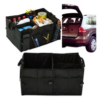 Akcesoria podróżnicze - Składany Organizer Torba Do Bagażnika Samochodu Auta Duży Kufer Czarny Xl - miniaturka - grafika 1