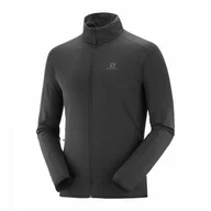 Bluzy sportowe męskie - Bluza Salomon OUTRACK FZ Black - miniaturka - grafika 1