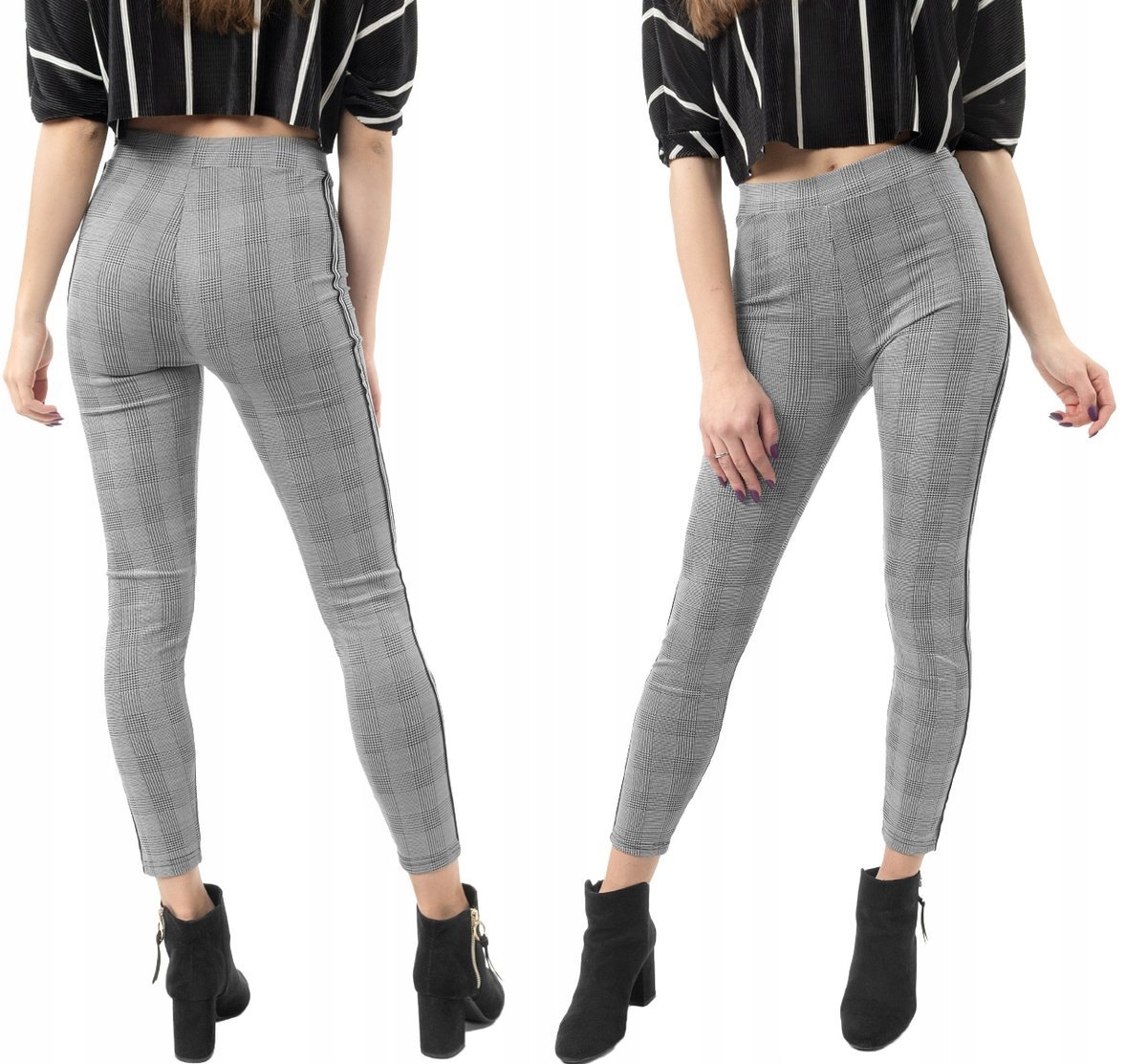 Legginsy Rurki Damskie z Lampasami PL09-01 XXL/3XL