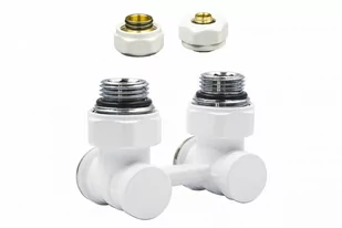 Zawór odcinający kątowy Premium Elegancki biały PEX - Zawory i kraniki Zawór odcinający kątowy Premium Elegancki biały PEX - Zawory i kraniki - miniaturka - grafika 1