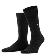 Skarpetki damskie - Burlington Mężczyźni Skarpety Mini Foulard M SO Bawełna z wzorem 1 Para, Czarny (Black 3000), 40-46 - miniaturka - grafika 1