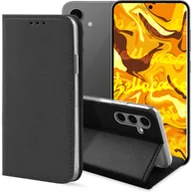 Etui i futerały do telefonów - ETUI Z KLAPKĄ DO Samsung Galaxy S24 FE CZARNE ZAMYKANE MAGNETYCZNE KABURA - miniaturka - grafika 1