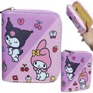 Portfele - Uroczy Portfel Młodzieżowy Dziecięcy KUROMI SANRIO MELODY RÓŻOWY NA ZAMEK - miniaturka - grafika 1