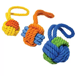 Rosewood 40214 Rosewood Spielball Zum Zerren Aus Gummi Und Tau, 8,25 Cm - Ubranka dla psów - miniaturka - grafika 1