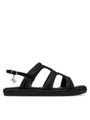 Sandały damskie - Guess Sandały FLJKLR FAB03 Czarny - miniaturka - grafika 1