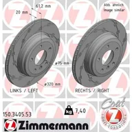Tarcze hamulcowe - Tarcza hamulcowa ZIMMERMANN 150.3405.53 - miniaturka - grafika 1