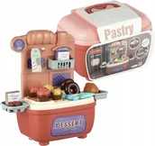 Zabawy w naśladowanie dorosłych - CUKIERNIA PRZENOŚNY MINI SKLEP W WALIZCE SŁODYCZE LODY - miniaturka - grafika 1