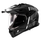 Kaski motocyklowe - Kask Adventure LS2 MX702 Pioneer Il Hill Matowy Czarny/Złamany BiałyXS - miniaturka - grafika 1