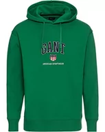 Bluzy męskie - GANT Męska bluza z kapturem, Lavish Green, M - miniaturka - grafika 1