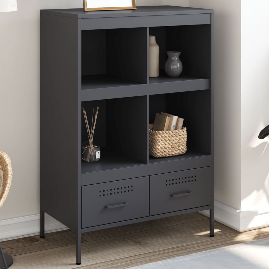 vidaXL Szafka antracytowy, 68x39x101,5 cm, stal walcowana na zimno