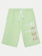 Spodenki damskie - Guess Szorty materiałowe L5GD06 KA6R4 Zielony Regular Fit - miniaturka - grafika 1
