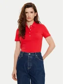 Koszulki i topy damskie - Lacoste Polo PF5462 Czerwony Slim Fit - miniaturka - grafika 1