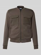 Bluzy męskie - Bluza rozpinana o kroju slim fit z dodatkiem wiskozy model ‘Neuter’ - miniaturka - grafika 1