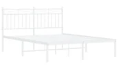 Łóżka - Białe industrialne łóżko metalowe 140x200 cm Z0-R22 - miniaturka - grafika 1
