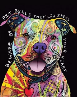 Piesek Pitbull - Malowanie po numerach - miniaturka - grafika 1
