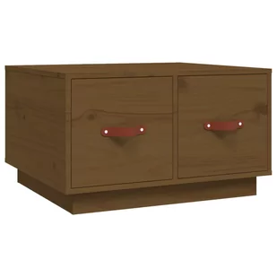 Lumarko Stolik kawowy, miodowy brąz, 60x53x35 cm, lite drewno sosnowe - Ławy i stoliki kawowe - miniaturka - grafika 3