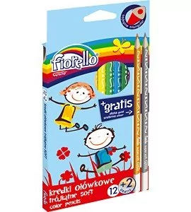 Fiorello Kredki ołówkowe 12 kolorów X00665 - Przybory szkolne - miniaturka - grafika 1