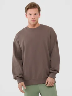 4F Bluza dresowa oversize nierozpinana bez kaptura męska - brązowa L - Bluzy męskie 4F Bluza dresowa oversize nierozpinana bez kaptura męska - brązowa L - Bluzy męskie - miniaturka - grafika 1