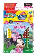 Długopisy - Kredki ołówkowe trójkątne Colorino Kids 24 kolorów 12 sztuk z temperówką Minnie - PATIO - miniaturka - grafika 1