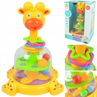 Zabawki zręcznościowe - LT421 ŻYRAFA BĄCZEK Z PIŁECZKAMI KULECZKI BĄK KARUZELA KULECZEK GRZECHOTKI - miniaturka - grafika 1