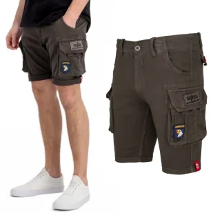 Spodenki Alpha Industries Crew Short Patch 186209 136 - Ciemnoszare - Odzież taktyczna i umundurowanie - miniaturka - grafika 1