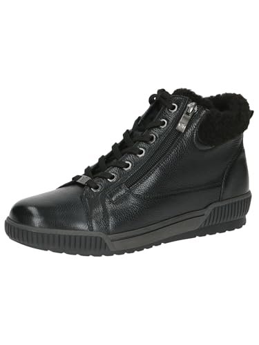Caprice Damskie ciepłe buty 9-26207-43, modne kozaki, Black Nappa, 41 EU, Czarna papka, 41 EU