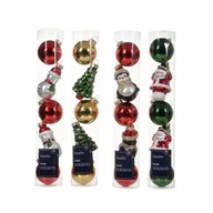Bombki - Bombki szklane mix 4 rodzajów czerwone - miniaturka - grafika 1