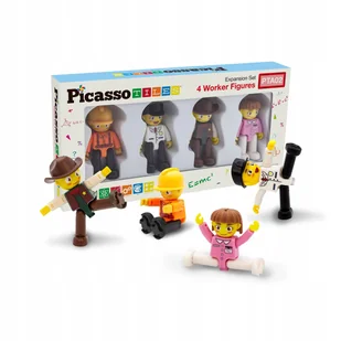 PICASSO TILES Klocki magnetyczne edukacyjne 4 figurki ludziki - Klocki - miniaturka - grafika 1