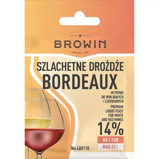 Browin Drożdże winiarskie w płynie Bordeaux 20ml, marki drborseaux - Domowy wyrób alkoholu - miniaturka - grafika 1