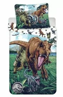 Pościel dla dzieci - Jerry Fabrics Pościel bawełniana 140x200 Park jurajski Dinozury zielona poszewka 70x90 JF 02 - miniaturka - grafika 1