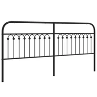 Inne meble do sypialni - vidaXL Metalowe wezgłowie, czarne, 200 cm - miniaturka - grafika 1
