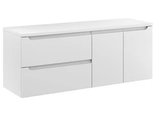 Szafka Wisząca Z Blatem ETH 120 cm SD Lewa - Biały Mat - Szafki łazienkowe - miniaturka - grafika 1