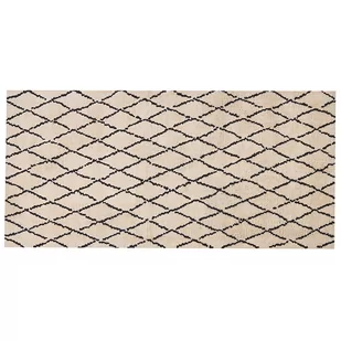 Dywan 80 x 150 cm beżowo-czarny MIDYAT - Dywany - miniaturka - grafika 1