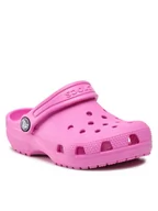 Buty dla dziewczynek - Crocs Klapki Classic Clog K 206991 Różowy - miniaturka - grafika 1