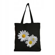 Torby i wózki na zakupy - Eko Torba na ramię Zakupy Shopper Torebka Bawełniana Stokrotki Kwiaty - miniaturka - grafika 1