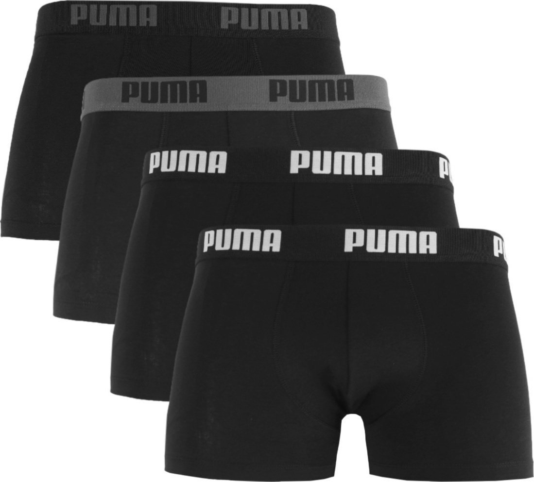 Puma Bokserki męskie Basic 4pak czarne 938198 01 L