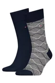 Skarpetki męskie - Tommy Hilfiger skarpety męskie granatowe wielokolorowe 2 szt, Rozmiar 43-46 - miniaturka - grafika 1