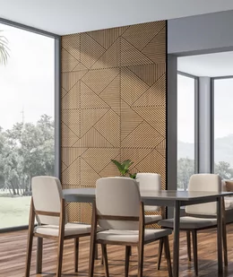 60x60x1,1 cm LD (Koperta 1) panel frezowany MDF fornir dębowy - ozdobna dekoracja ścienna 3D - Panele ścienne i boazeria - miniaturka - grafika 1