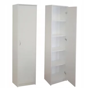 Regał zamknięty GABI 40 cm x 180cm x 35 cm biały - Regały Regał zamknięty GABI 40 cm x 180cm x 35 cm biały - Regały - miniaturka - grafika 1