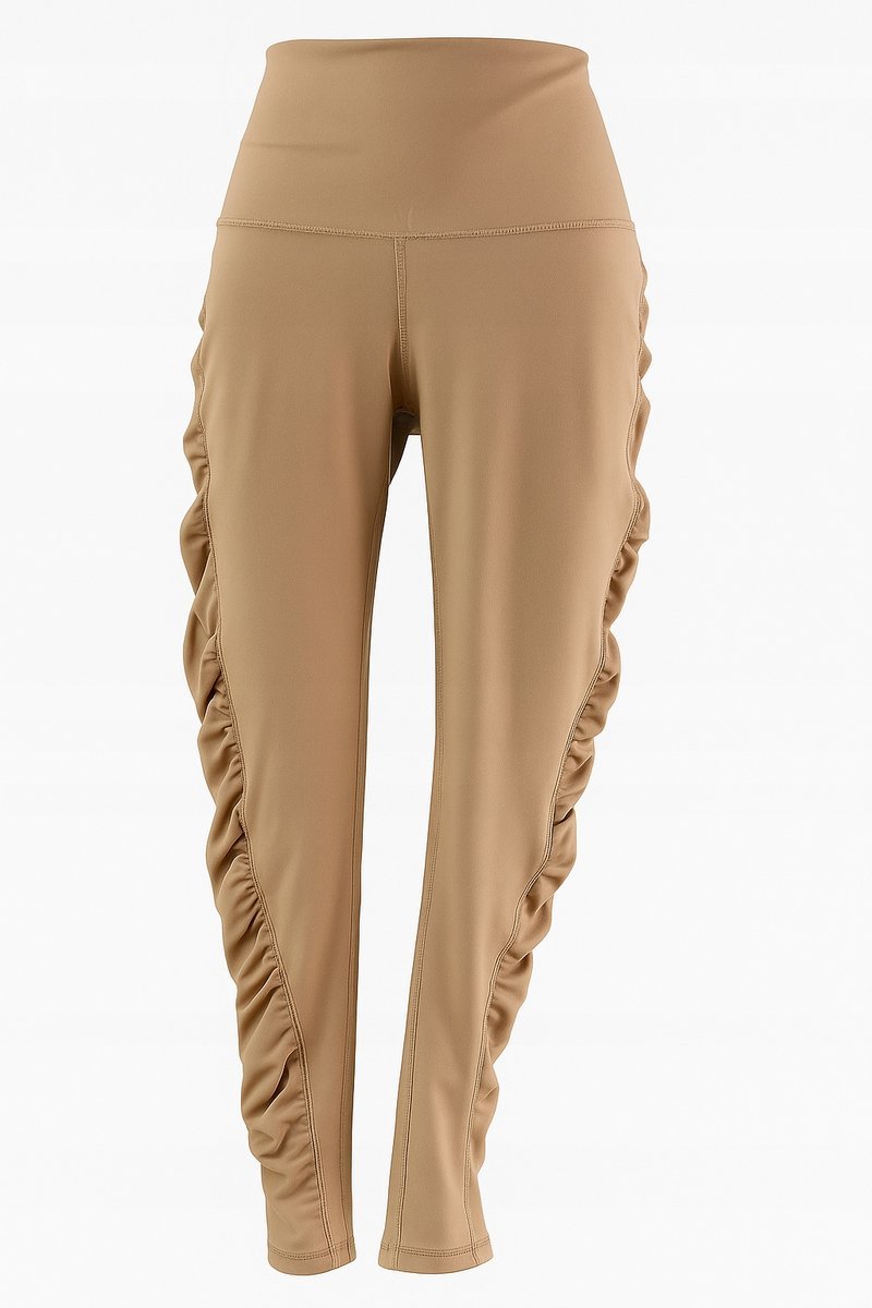 Legginsy Reebok Bold Ruched H56371 Beżowe S Damskie